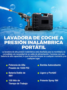 Hidrolavadora de Alta Presión Portátil Inalambrica